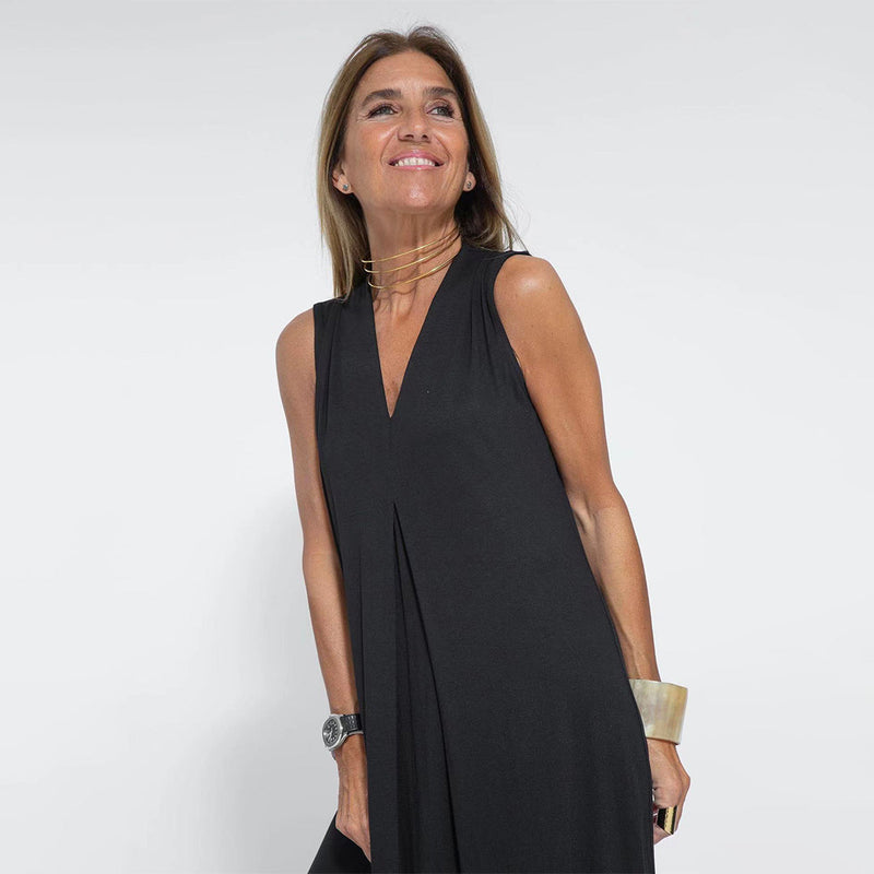 ADRIANNA - Stijlvolle maxi-jurk met V-hals